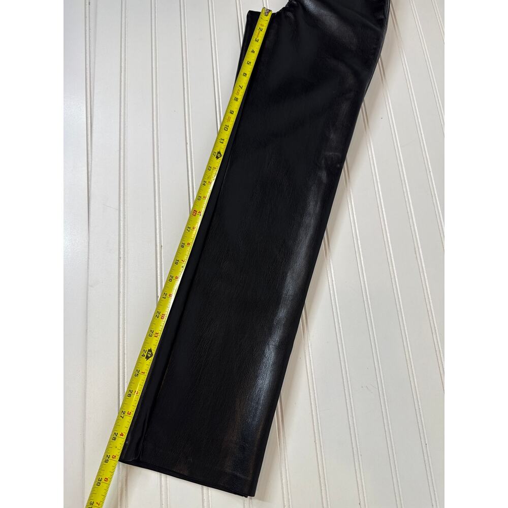 Wilfred Aritzia Melina Black High Rise Straight Leg Vegan Leather Pants Size 0 - Picture 5 of 7